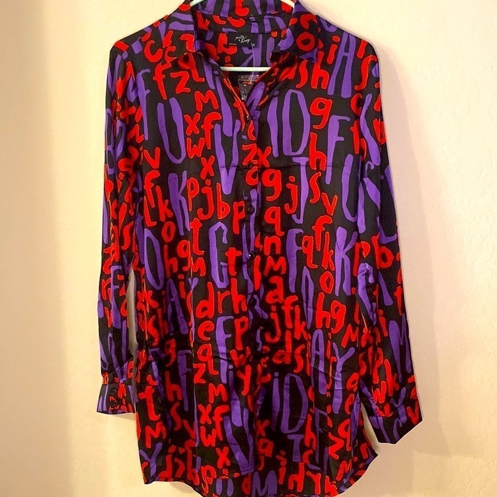 Alphabet long sleeve color top Milk & honey M